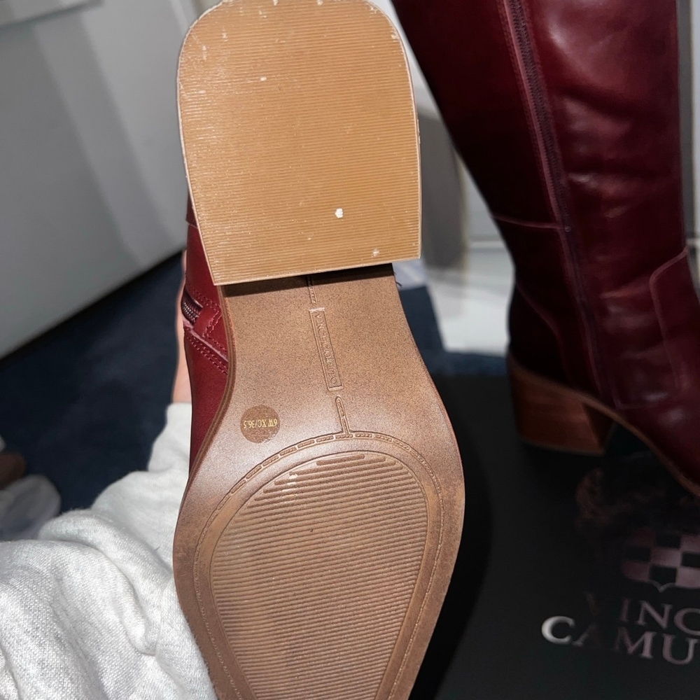 Vince Camuto Burgundy Over the Knee Boots Size 7 W NWOT. - Picture 8 of 13